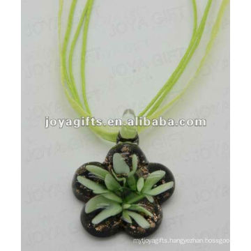 new arrival Lampwork Glass Pendant Necklace Lampwork glass Necklace italian murano glass pendant with wax cord